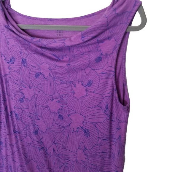 Title Nine Womens M Purple Floral Print Sleeveless - Picture 5 of 8
